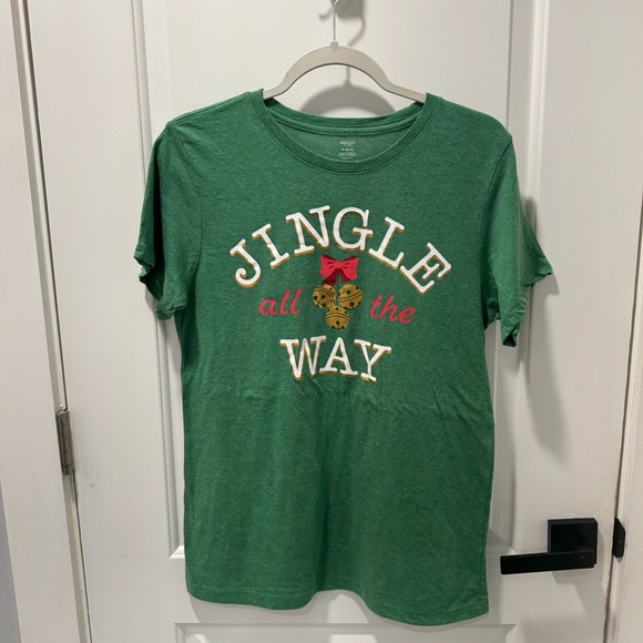 Holiday Time Jingle All the Way Short Sleeve T-Shirt Way Green Medium-pack of 2 - Picture 3 of 8
